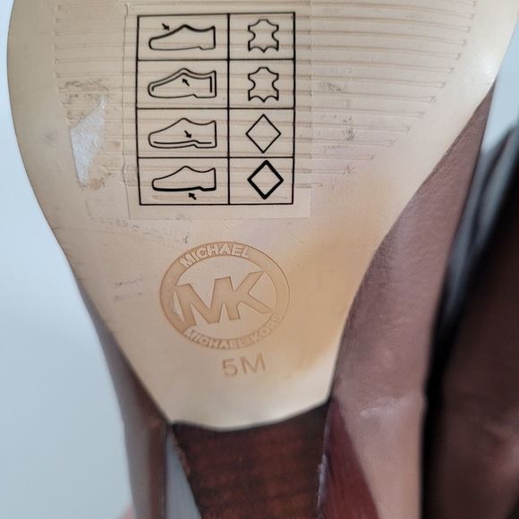 Michael Kors Leather Upper Peep Toe Zip Up Shooties - Picture 11 of 14